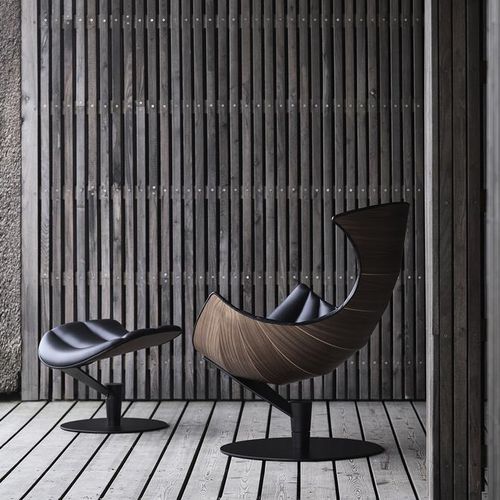 北欧デザインアームチェア - THE LOBSTER - Bruunmunch Furniture ApS - 革製 / ブナ材製 / 突板