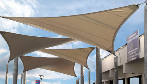 ケーブルとメンブレン張力構造 - ZEA PORT AUTHORITY STATION - Arka - 帆布製 / 覆い用 / ポリエステル製メンブラン付き