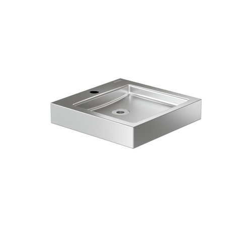 カウンタートップ型洗面器 - GW08 53 04 01 - genwec - ブラッシュステンレススチール / ステンレススチール製 / 正方形