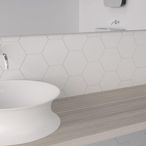 セラミック製タイル - MINI HEXA/MINI HEXA BEVEL/MINI HEXA CANALE - WOW Design EU - 高光沢 / バスルーム用 / 壁面