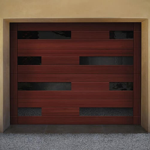 木製車庫扉 - RESERVE® MODERN - Copy door - セクショナル / 硬化ガラス製 / ポリスチレン製