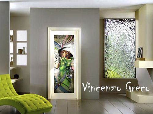 金属製窓 - TAMARA LEMPICKA - Vincenzo Greco - 固定 / ステンドグラス