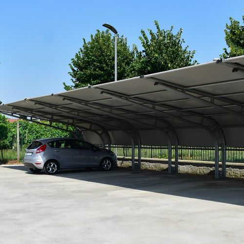 駐車場カーポート - CARPORT - Apostoli Daniele - ソーラーパネル付き / 電気亜鉛メッキ鋼製 / PVC