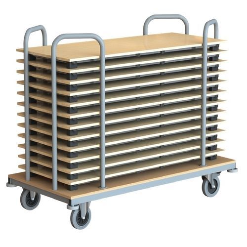 テーブル用台車 - HORIZONTAL PREMIUM - Mott Mobile Systeme GmbH &Co. KG - 業務用 / アルミニウム / 熱漆塗りスチール