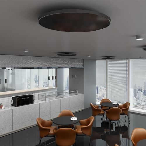天井取付け式赤外線ヒーター - G-CERA-ROUND - Infralia - 電動式 / 業務用 / ラジアントチューブ