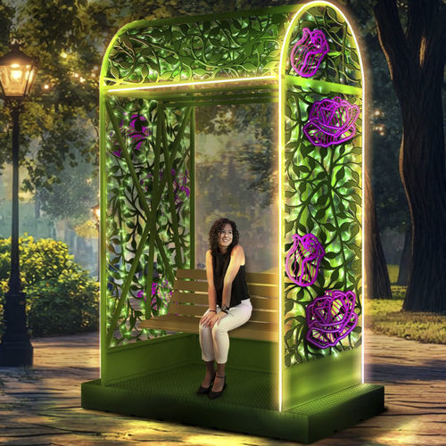 独立型パーゴラ - 3D GARDEN - Terra Group - 金属製 / アーチ型 / LEDライティング搭載