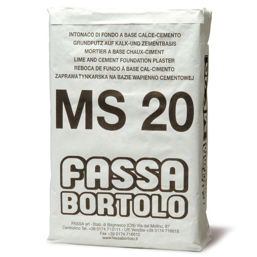 組み立て用モルタル - MS 20 - Fassa Bortolo - コンクリート用 / 石工事用 / セメントおよび石灰 ベース