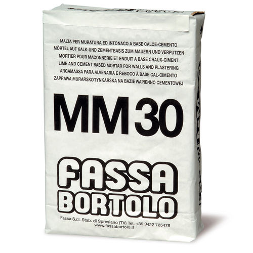 組み立て用モルタル - MM 30 - Fassa Bortolo - コンクリート用 / 石工事用 / セメントおよび石灰 ベース