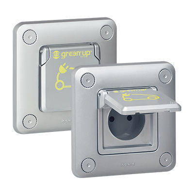 電流コンセント - GREEN’UP ACCESS IK 10 - LEGRAND - 壁取り付け式 / はめ込み式 / 現代風