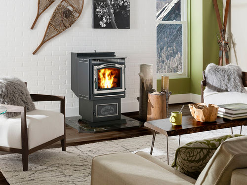 ぺレットストーブ - P68 - Harman Stoves - 現代風 / ステンレススチール製