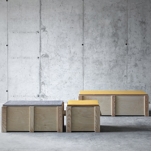 現代風ローテーブル - KREFELD - Fioroni Design - トネリコ材 / 合板 / カバノキ材製