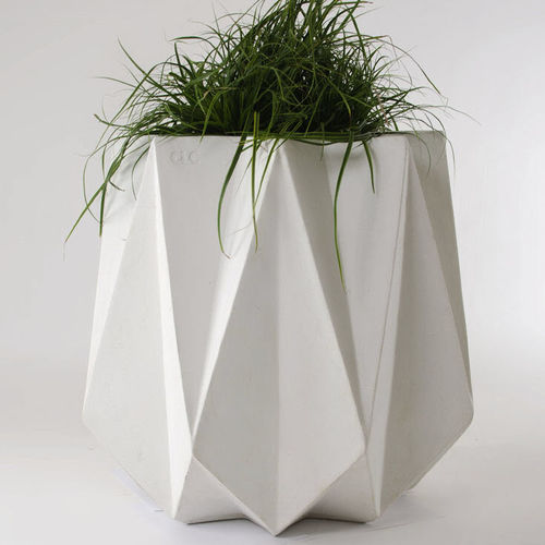 コンクリート製植木鉢 - KRONEN 65 WHITE CONCRETE  - Adam Christopher Design - 独立型 / 縦型 / 業務用