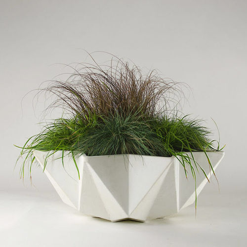 ファイバー コンクリート製プランター - KRONEN BOWL CREAM CONCRETE - Adam Christopher Design - 現代風 / 公共スぺース用 / 屋内用