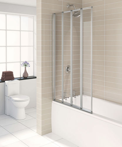 折りたたみ式シャワースクリーン - AQUA4: 1160126/1160125 - Aqualux Bathroom Design - 硬化ガラス製 / 枠付き