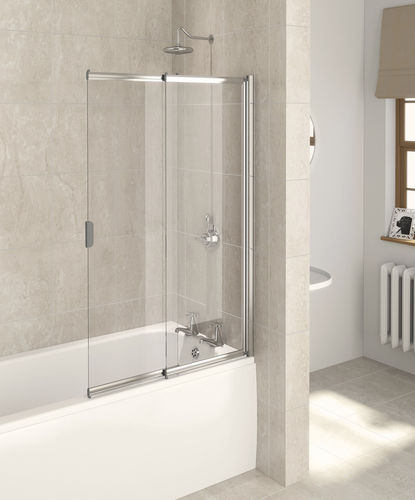 スライド式シャワースクリーン - AQUA4: 1160129/1160128 - Aqualux Bathroom Design - 硬化ガラス製 / 枠付き