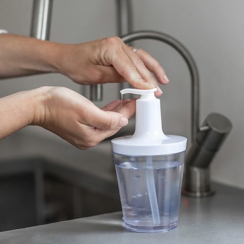 家庭用ソープサーバー - FLOW - Koziol - 独立型 / 再生プラスチック製 / 手動式