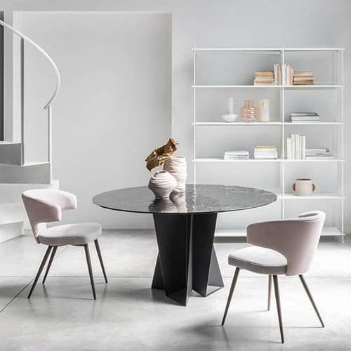 現代風チェア - OLIMPE - pezzani home collection - 屋内用 / 布製 / 革製