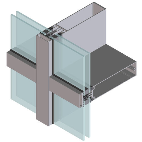 スティックシステムカーテンウォール - EFP RCW - European Facade Products - 断熱ガラス製 / アルミニウムおよびガラス製 / 高耐久性