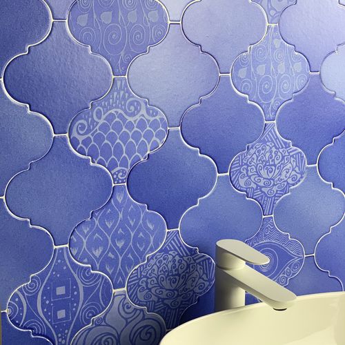 釉薬使用セラミック製タイル - ARABESCO W315 KLIMT BIANCO - AcquarioDue - 光沢 / マット / 屋内用