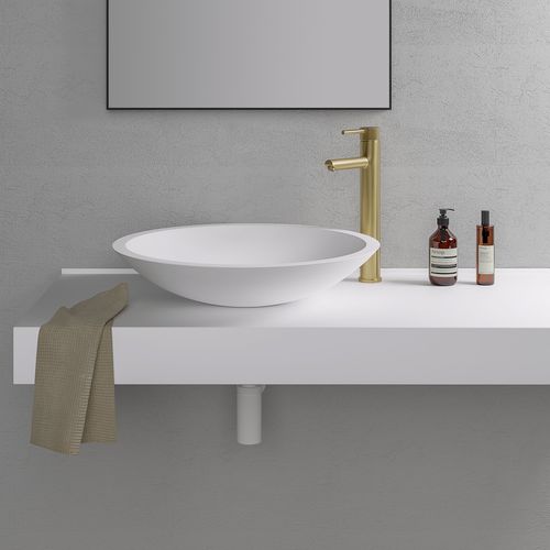 カウンタートップ型洗面器 - NOTION - Lusso Stone - ミネラル鋳造製 / 円形 / 現代風