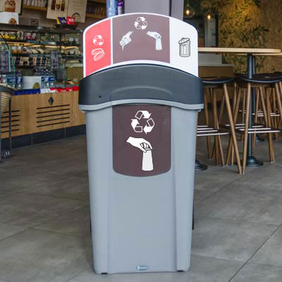公共用ゴミ箱 - ECO NEXUS&reg; CUP RECYCLING STATION - Glasdon Group Limited - リサイクル / 再生プラスチック製 / ふた付き