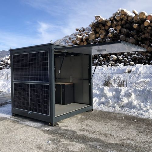 太陽光発電式キオスク - CUBOX ECO - HBT Energietechnik e.U. - 商業用 / 情報 / 飲食用