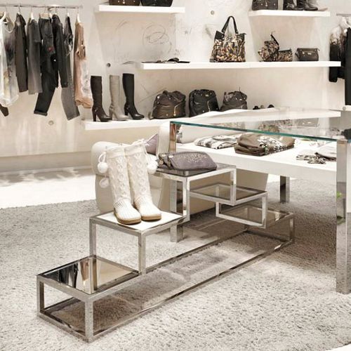 靴用展示用ラック - PATRIZIA PEPE MILAN - LF ITALY - ガラス製 / ステンレススチール製