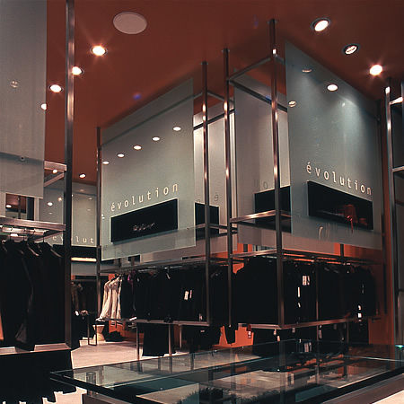 洋服用展示用ラック - EVOLUTION - LF ITALY - 壁取り付け式 / ステンレススチール製