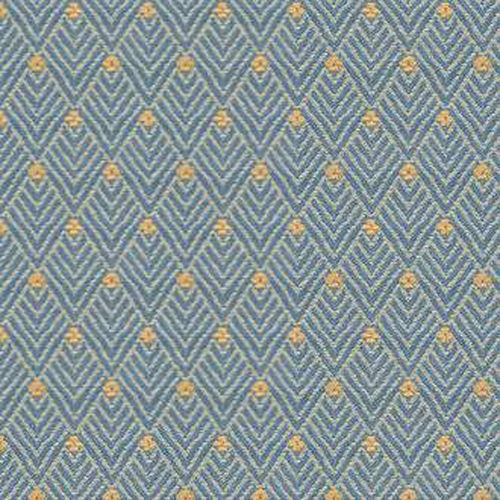 張り地 - BACKHAUSEN ART DECO: NAVONA BLUE - Loome Fabrics - 柄付き / Trevira CS® / 不燃焼