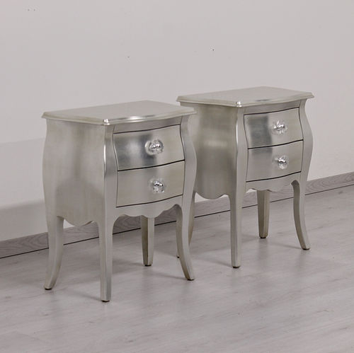 ルイ14世スタイルベッドサイドテーブル - BUTTERFLY 2 DRAWERS - ORSITALIA - 漆木材 / 光沢ラッカー塗装木材 / マットなラッカー塗装木材