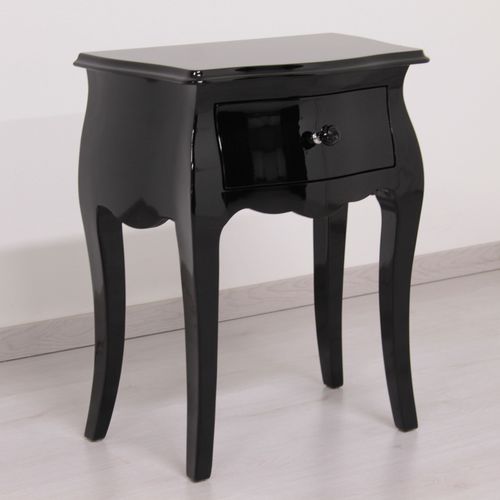 伝統的ベッドサイドテーブル - BUTTERFLY 1 DRAWER - ORSITALIA - 漆木材 / 無垢材 / 光沢ラッカー塗装木材