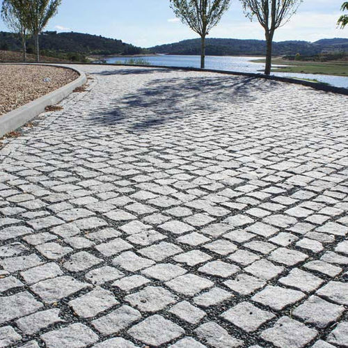 花崗岩製敷石 - COBBLES : DARK GREY - DVTSTONE - 滑り止め / 歩行者用 / 車の通れる