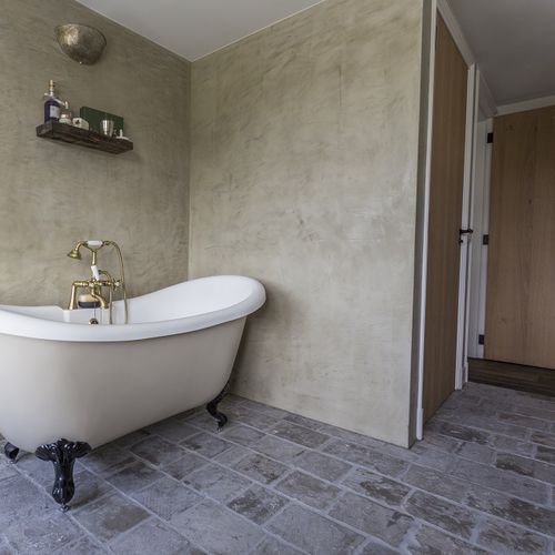 バスルーム用タイル - VIEUX MEDOC - COBBLESTONE TUMBLED SPLIT EDGES - Luget - 地面用 / 石灰岩 / 長方形