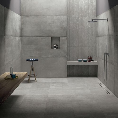 陶磁器タイル - CEMENTO - KRONOS CERAMICHE - 自然な仕上がり / 滑らかな仕上げ / 3D