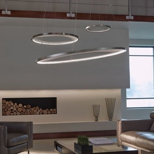 吊り下げ式照明器具 - AM832 INTERLACE - Alan Mizrahi Lighting - LED / 円形 / 業務用