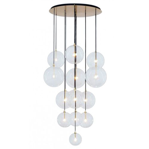 現代風シャンデリア - IQ8012 BILLIE CLUSTER - Alan Mizrahi Lighting - ガラス製 / 金属製 / 電球13個