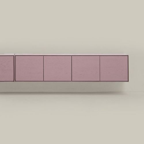 壁取り付け式サイドボード - DOSHI - Estudiobola - 現代風 / ラッカー塗装MDF / 棚付き