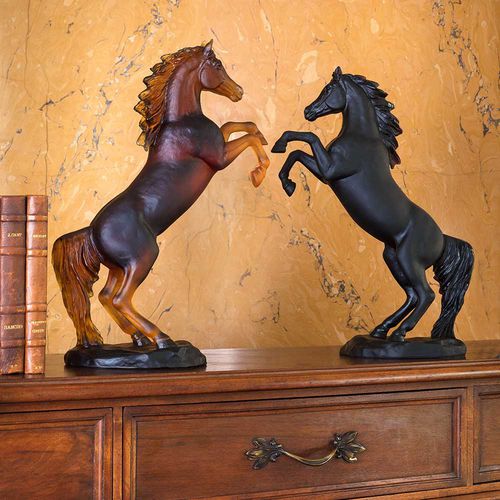 クリスタル製彫刻 - APPALOOSA SPIRITED HORSE - Daum - 黒色 / 動物 / 現代風