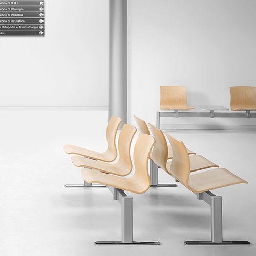 金属製ベンチ - WEBWOOD - TALIN SRL - 革製 / ブナ材製 / ベニヤ板