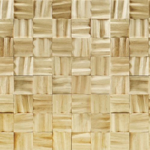 木製壁装材 - BIRCH SQUARE - Relief Walls - 屋内 / テクスチャード仕上げ / ベージュ