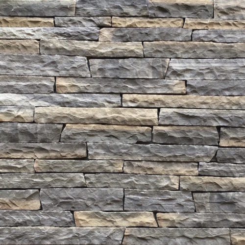 石製壁装材 - LEDGESTONE : CHARCOAL RUST - Asian Stones - 外側 / テクスチャード仕上げ / 装飾