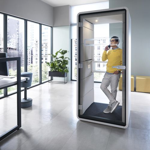 オフィス用公衆電話 - HUSHPHONE - Mikomax Smart Office - オープン スペース用 / 公共スぺース用 / ガラス製