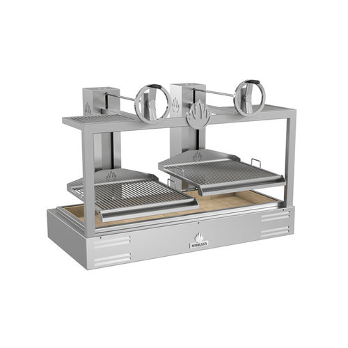 石炭グリル - PARRILLA GMB 160 - Mibrasa Charcoal Oven SL - カウンタートップ上 / 業務用キッチン用 / ステンレス網製