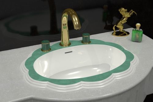 組み込み型洗面器 - PRINCESS - WATERGAME COMPANY - 複合材 / オーダーメイド / カスタマイズ可能