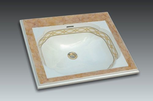 組み込み型洗面器 - ZELLIGE - WATERGAME COMPANY - 複合材 / カスタマイズ可能 / 長方形