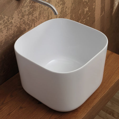 カウンタートップ型洗面器 - 32140101 - Alice Ceramica - セラミック製 / 正方形 / 現代風