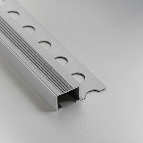 アルミニウム階段用段鼻部材 - 13X20.5 - ALUMACER® - ステンレス製 / 滑り防止 / フラット