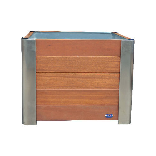 木製プランター - WOOD - Ado urban - ステンレス製 / 溶融亜鉛メッキ鋼製 / 正方形