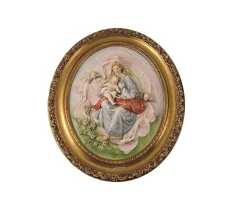 装飾画 - Madonna with doves - Porcellane Principe snc