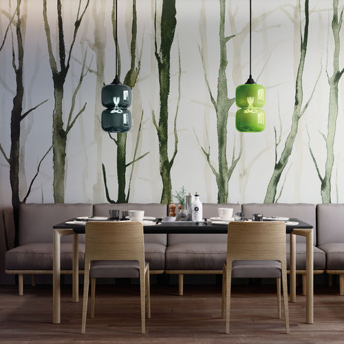 現代風壁紙 - ALBERI ZEN - Tecnografica Italian Wallcoverings - セルロース繊維製 / 自然模様 / グレー